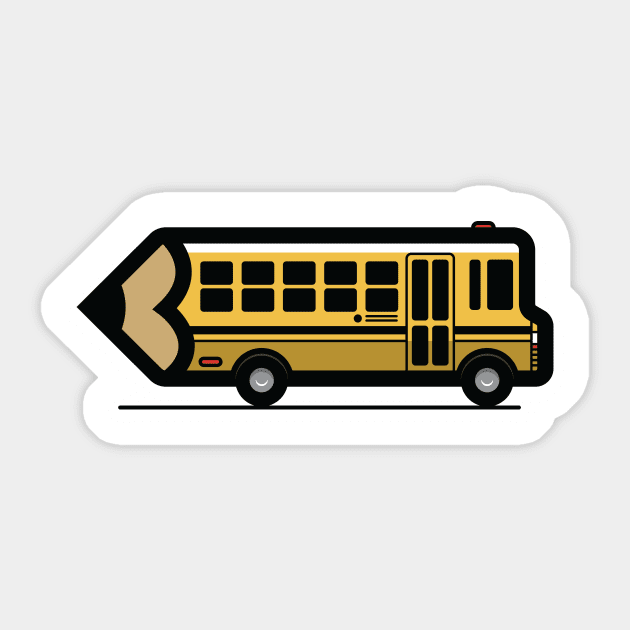 Pencil Bus Sticker by Thomas C Park